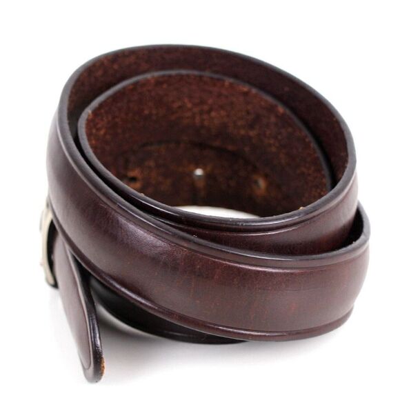 Nautica BROWN GENUINE LEATHER 1"Wd CASUAL DRESS MEN'S BELT Sz 34 (X77 - Picture 4 of 14